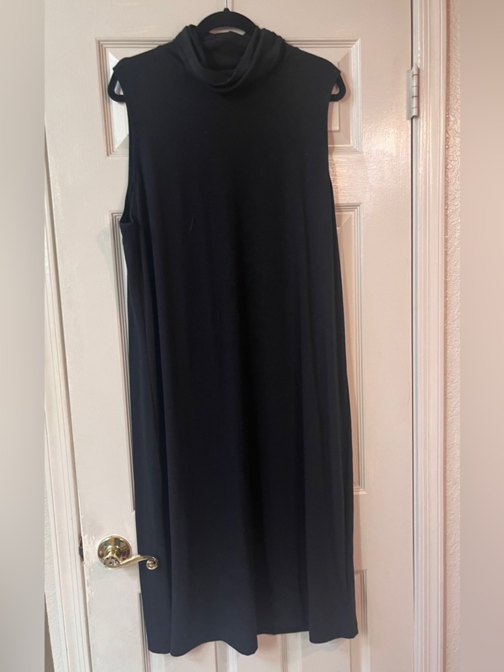 Old Navy Black Sleeveless Midi Turtleneck Dress